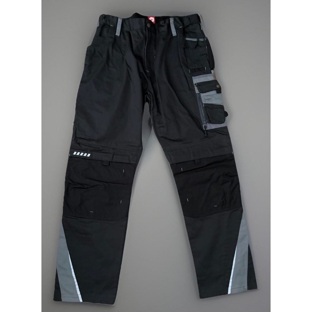 Alphatex Motion Work Utility Carpenter Pants Pocket Logo Black Gray Size 40 JBHS